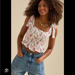 Ashlin Floral Corset Peplum Top